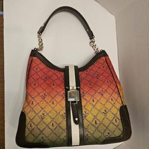 L.A.M.B Gwen Stefani Rasta Ombre Luxury Designer Shoulder Handbag
